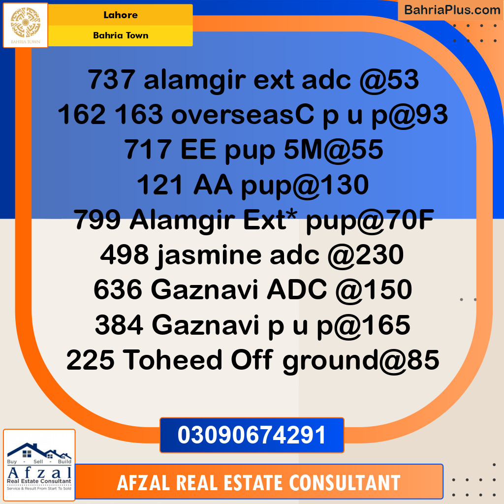 Residential Plot for Sale in Bahria Town, Lahore - (BP-352381)