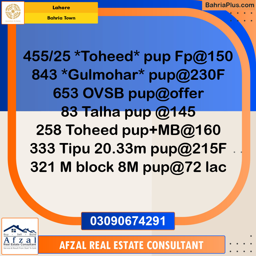 Residential Plot for Sale in Bahria Town, Lahore - (BP-352386)