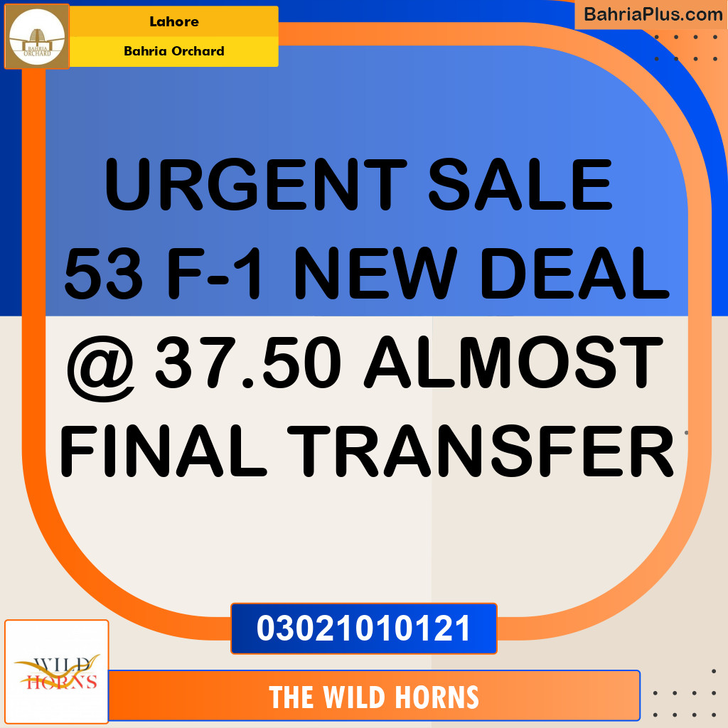 Residential Plot for Sale in Bahria Orchard, Lahore - (BP-352392)