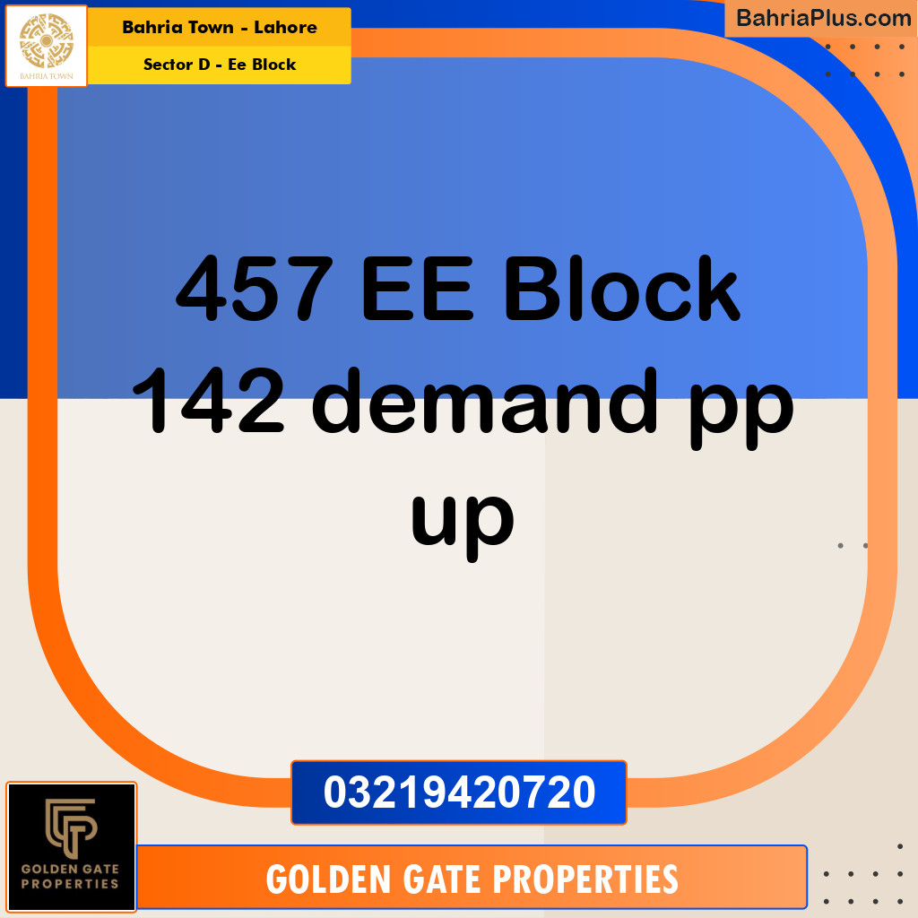 10 Marla Residential Plot for Sale in Sector D - EE Block -  Bahria Town, Lahore - (BP-352449)