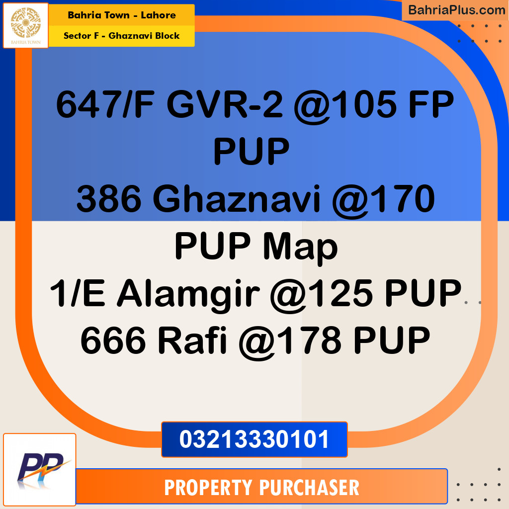 11 Marla Residential Plot for Sale in Sector F - Ghaznavi Block -  Bahria Town, Lahore - (BP-352455)