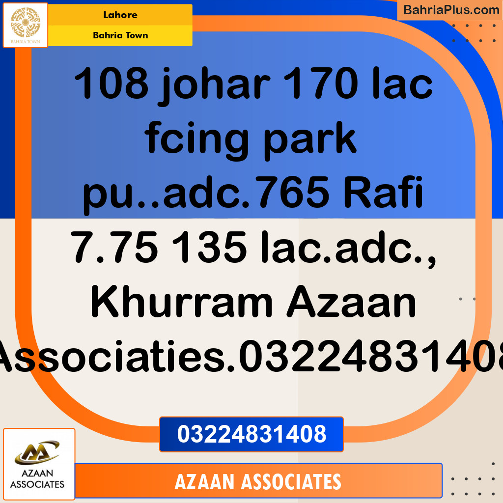 10 Marla Residential Plot for Sale in Bahria Town, Lahore - (BP-352504)