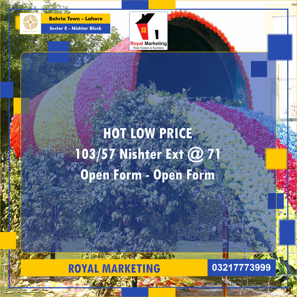 5 Marla Residential Plot for Sale in Sector E - Nishtar Block -  Bahria Town, Lahore - (BP-352507)