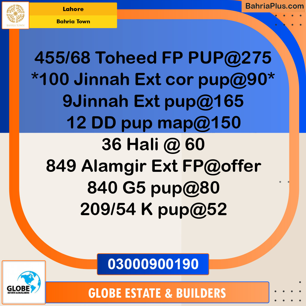 Residential Plot for Sale in Bahria Town, Lahore - (BP-352522)
