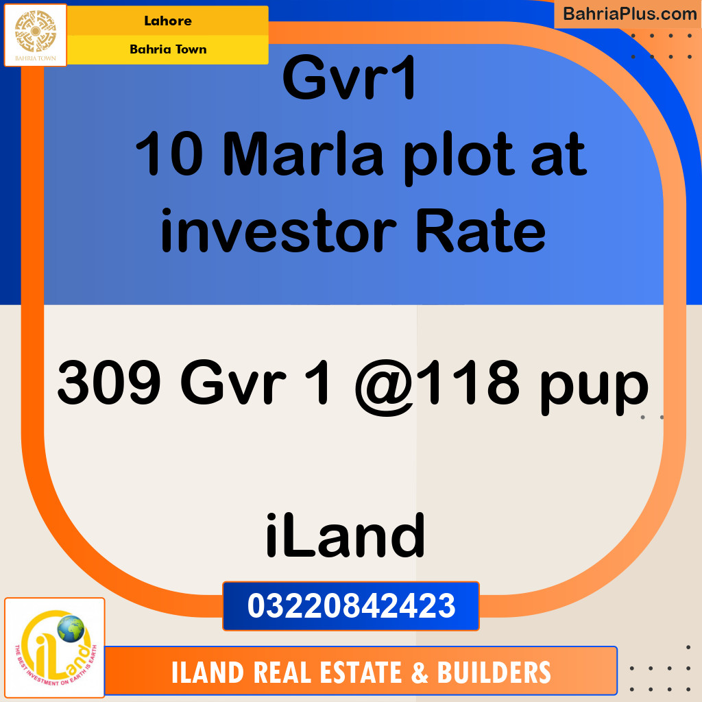 Residential Plot for Sale in Bahria Town, Lahore - (BP-352654)