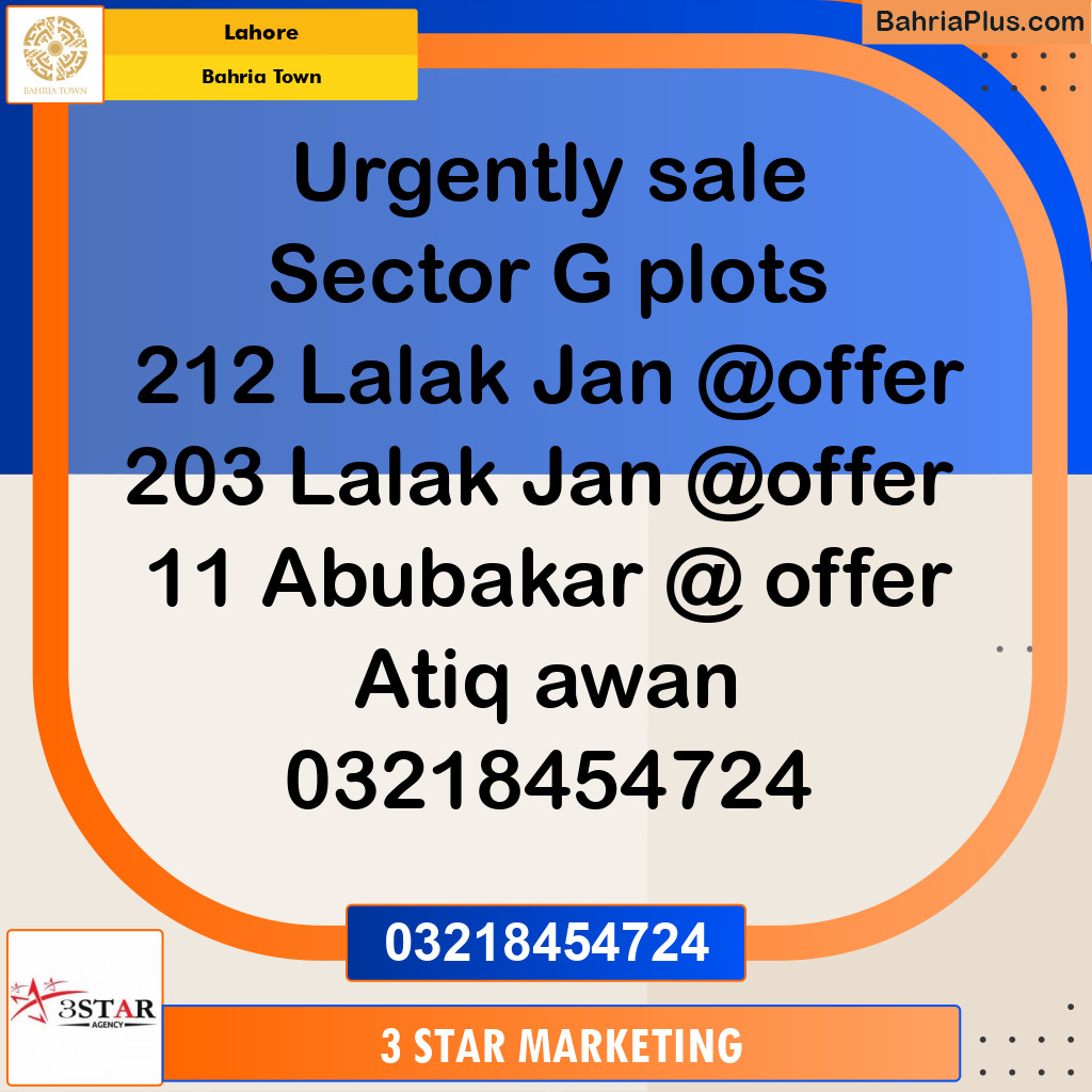 Residential Plot for Sale in Bahria Town, Lahore - (BP-352689)