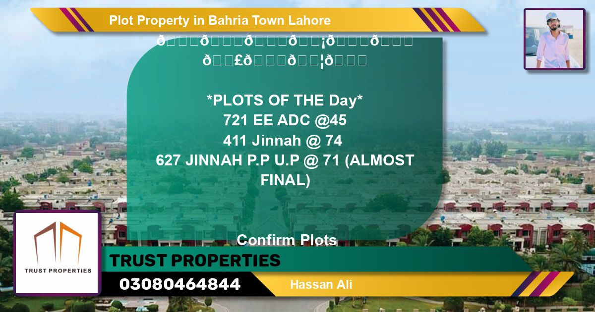 Residential Plot for Sale in Bahria Town, Lahore - (BP-35278)
