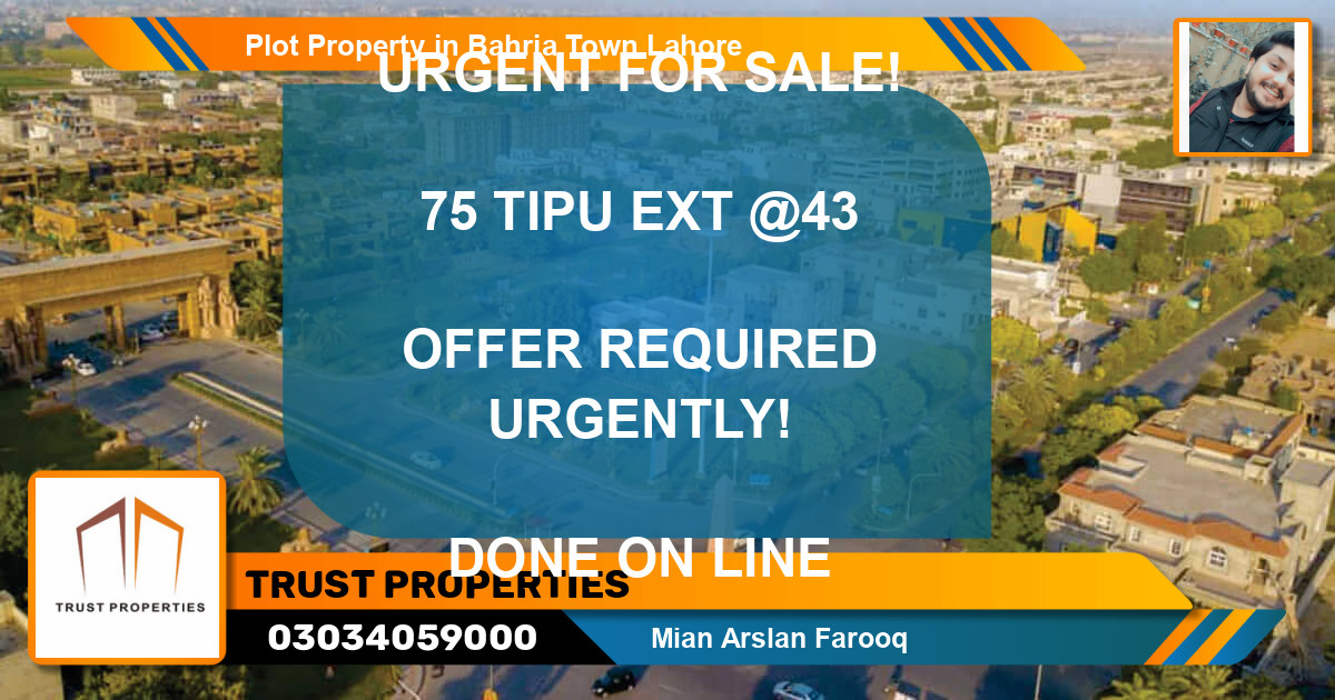 Residential Plot for Sale in Bahria Town, Lahore - (BP-35282)