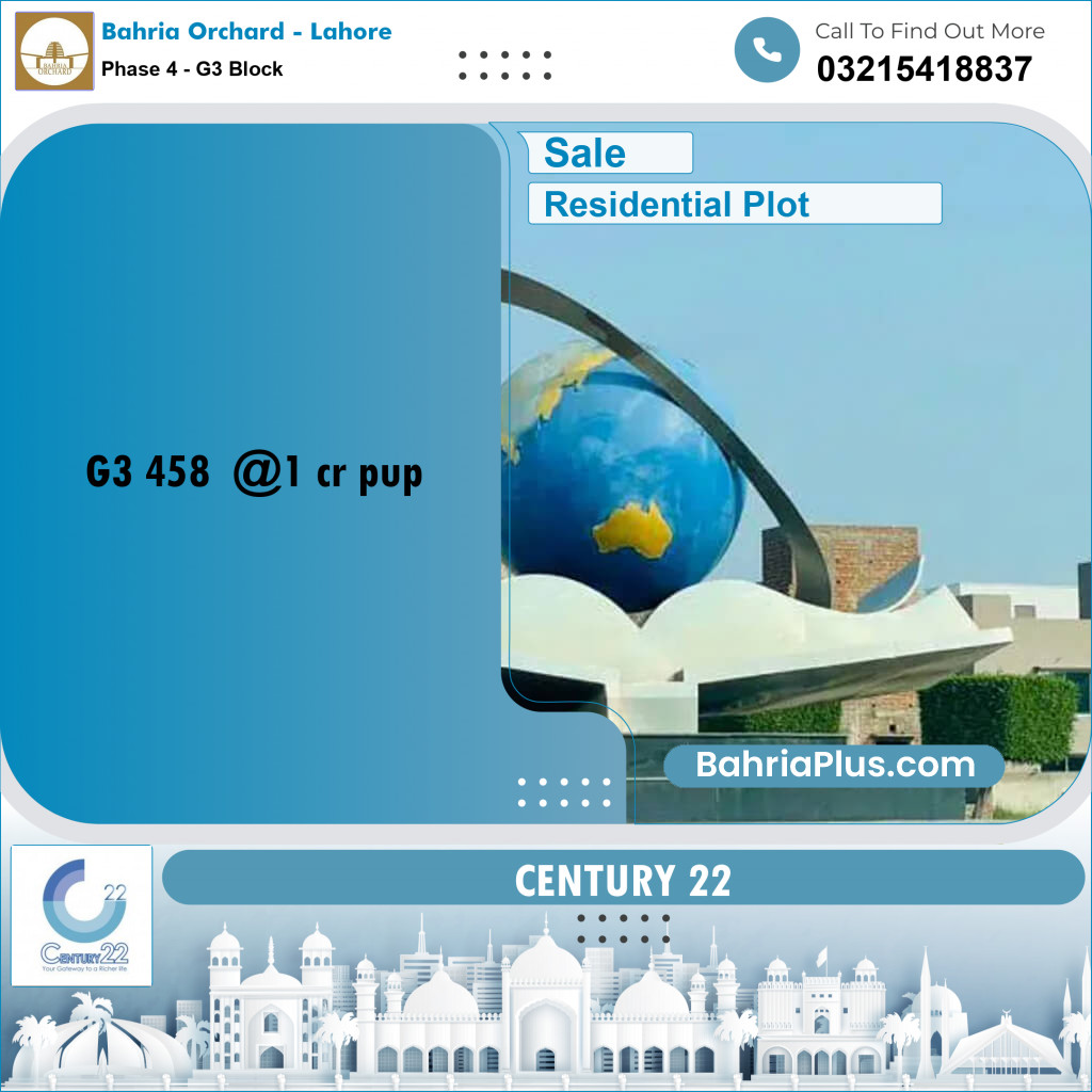 10 Marla Residential Plot for Sale in Phase 4 - G3 Block -  Bahria Orchard, Lahore - (BP-352877)
