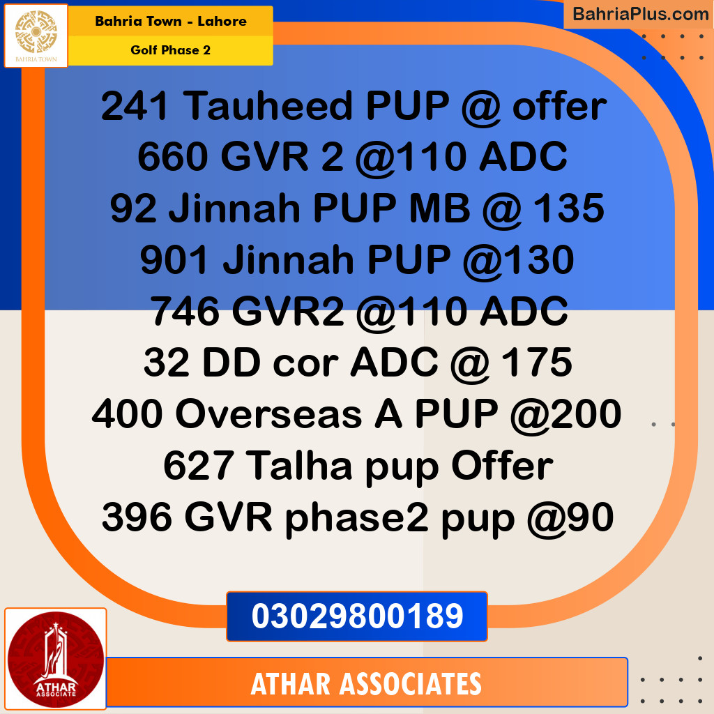 10 Marla Residential Plot for Sale in Golf Phase 2 -  Bahria Town, Lahore - (BP-352957)