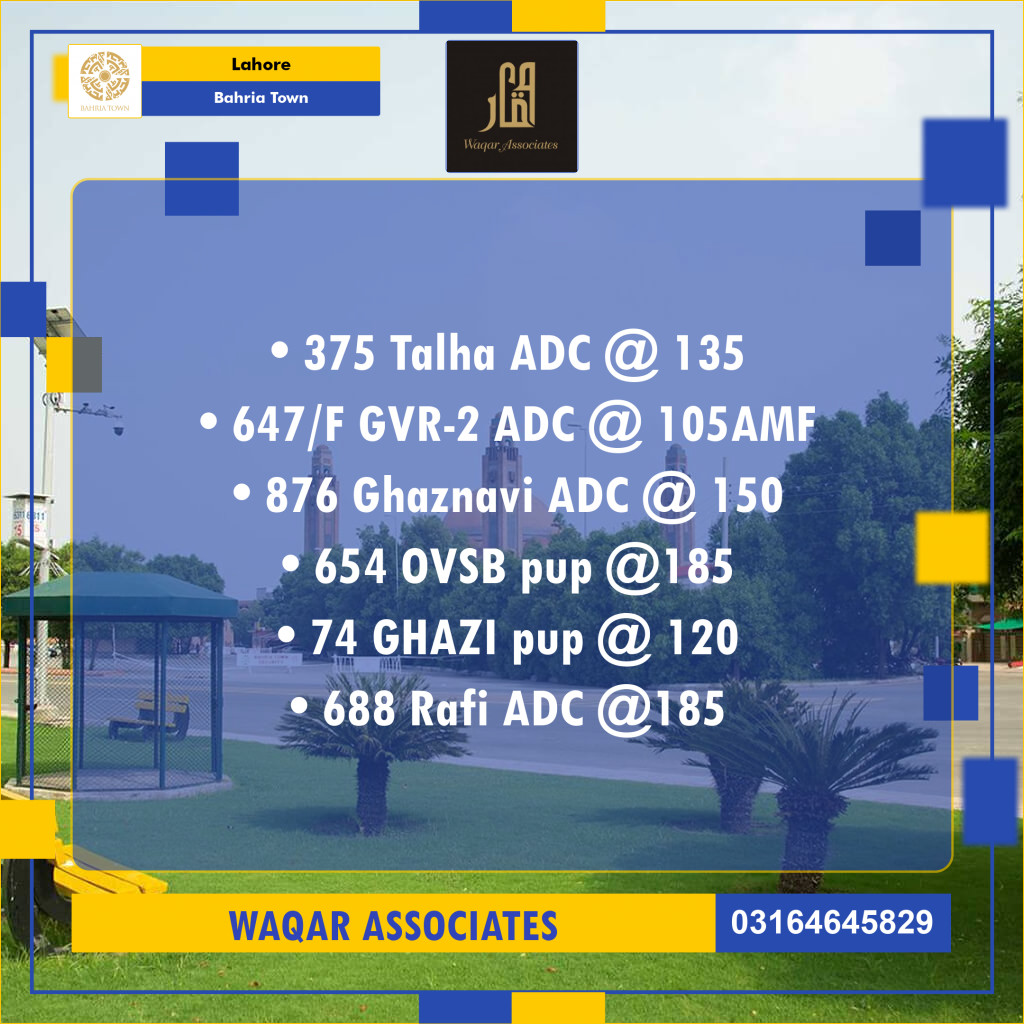 Residential Plot for Sale in Bahria Town, Lahore - (BP-353030)