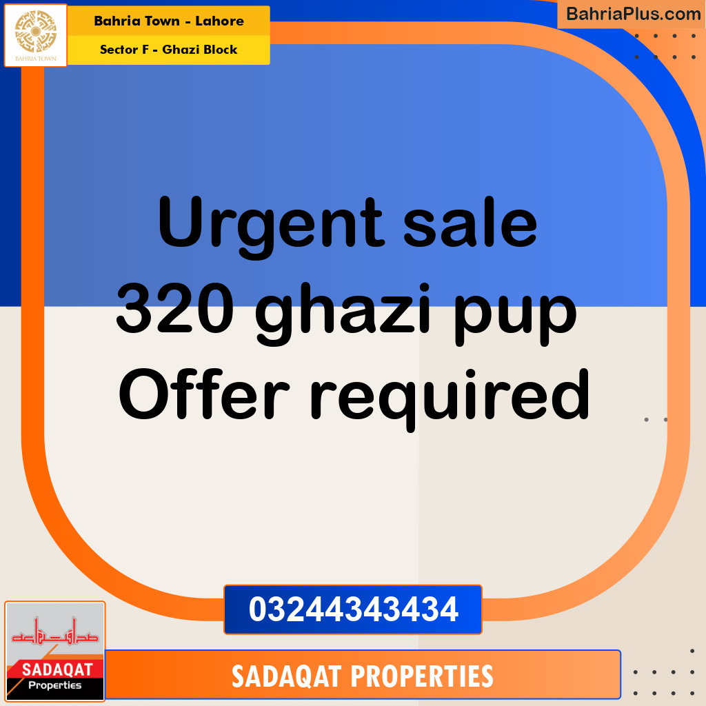 10 Marla Residential Plot for Sale in Sector F - Ghazi Block -  Bahria Town, Lahore - (BP-353124)