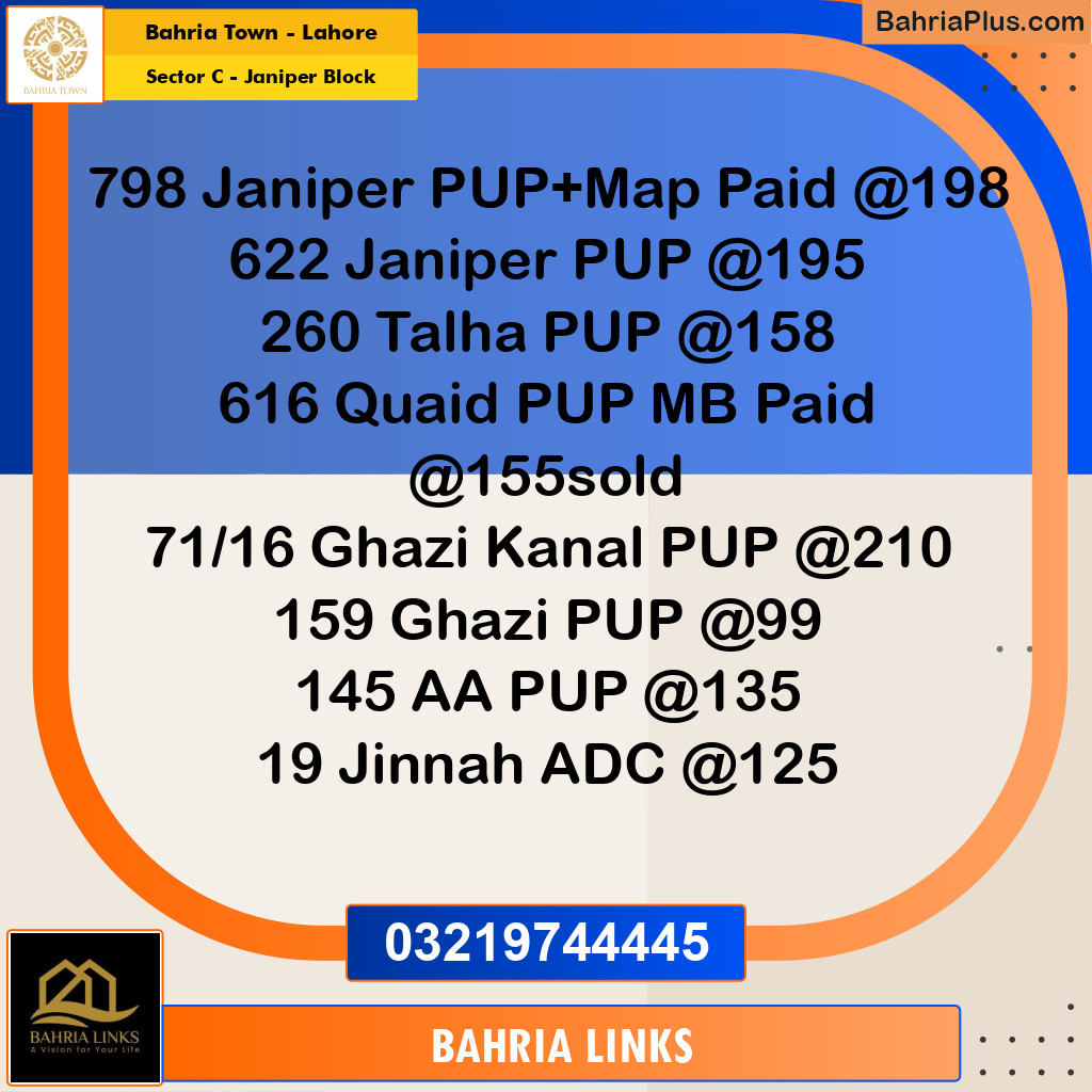 10 Marla Residential Plot for Sale in Sector C - Janiper Block -  Bahria Town, Lahore - (BP-353146)