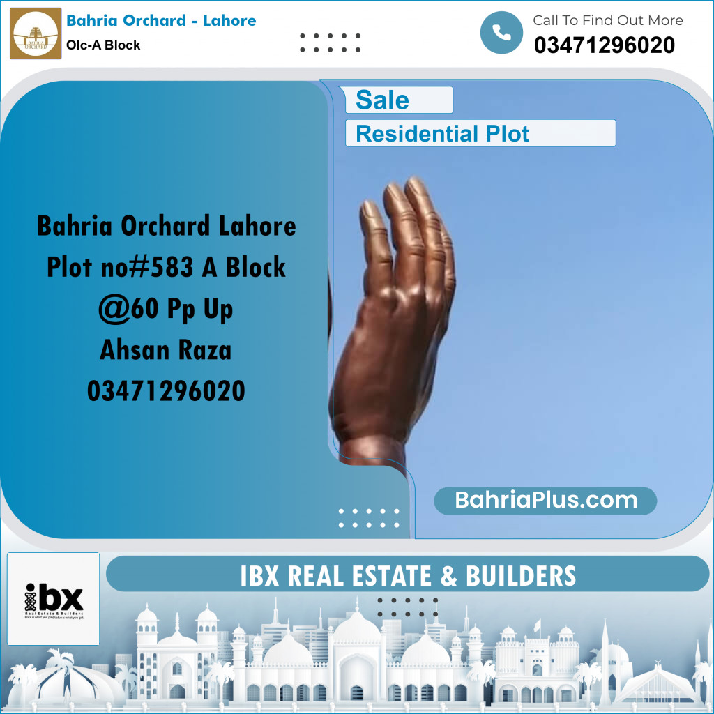 5 Marla Residential Plot for Sale in OLC-A Block -  Bahria Orchard, Lahore - (BP-353165)
