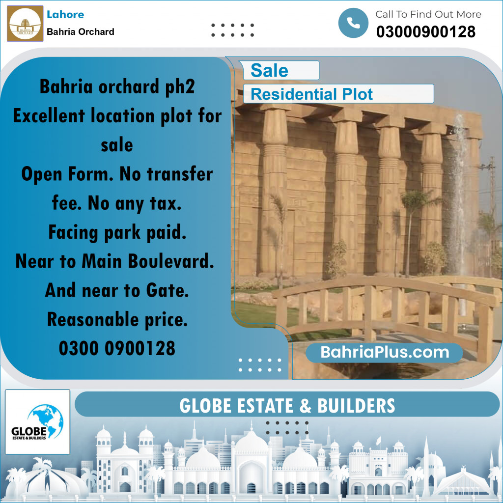 5 Marla Residential Plot for Sale in Bahria Orchard, Lahore - (BP-353195)