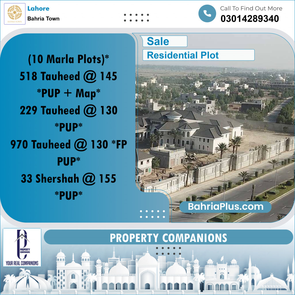 Residential Plot for Sale in Bahria Town, Lahore - (BP-353198)