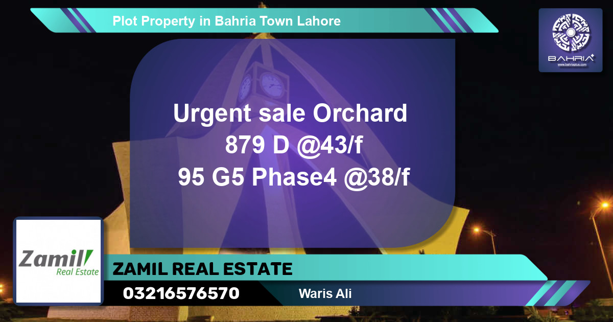 Residential Plot for Sale in Bahria Town, Lahore - (BP-35321)