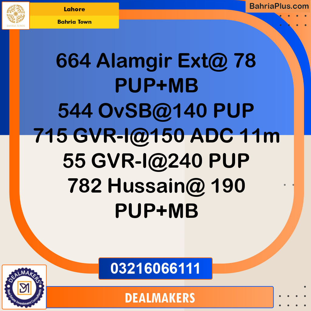 Residential Plot for Sale in Bahria Town, Lahore - (BP-353419)