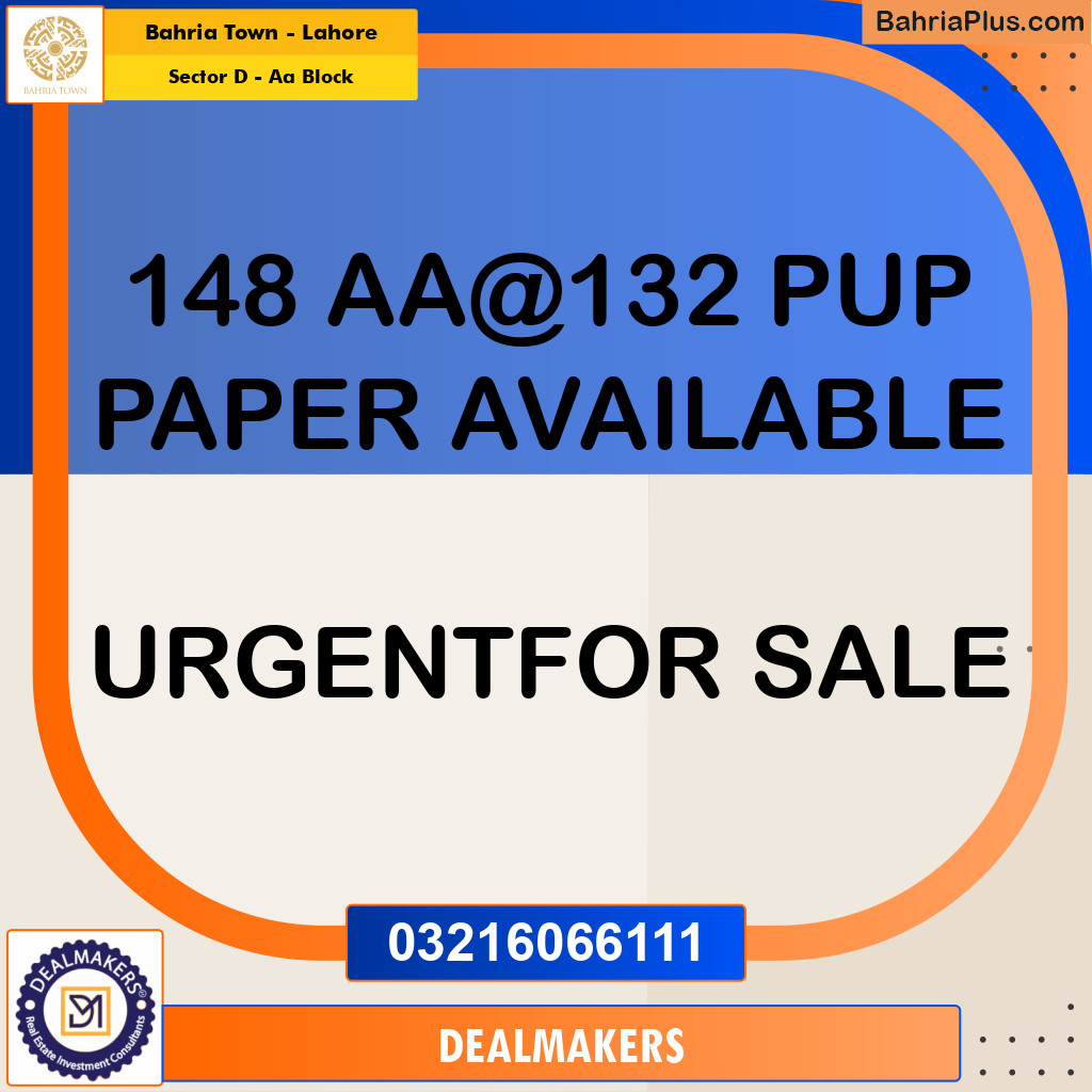Residential Plot for Sale in Sector D - AA Block -  Bahria Town, Lahore - (BP-353421)