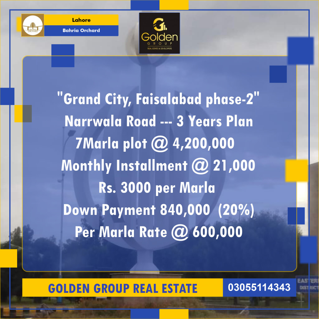 7 Marla Residential Plot for Sale in Bahria Orchard, Lahore - (BP-353450)