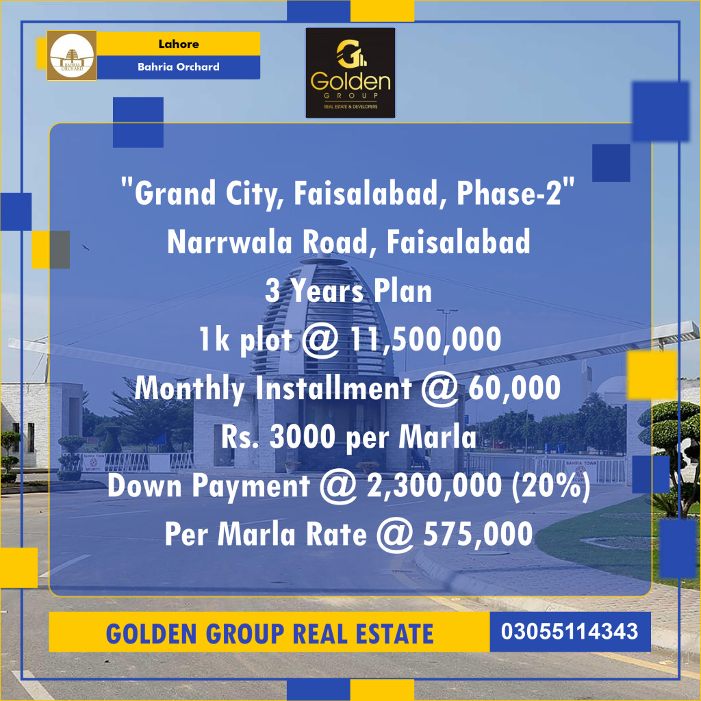 1 Kanal Residential Plot for Sale in Bahria Orchard, Lahore - (BP-353452)