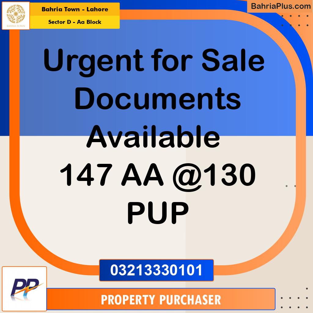 5 Marla Residential Plot for Sale in Sector D - AA Block -  Bahria Town, Lahore - (BP-353454)