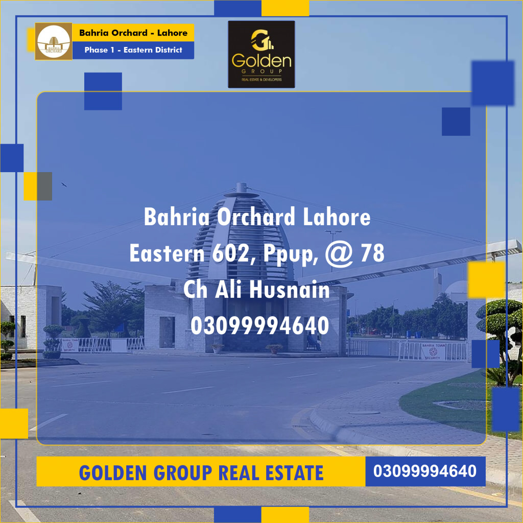 5 Marla Residential Plot for Sale in Phase 1 - Eastern District -  Bahria Orchard, Lahore - (BP-353550)