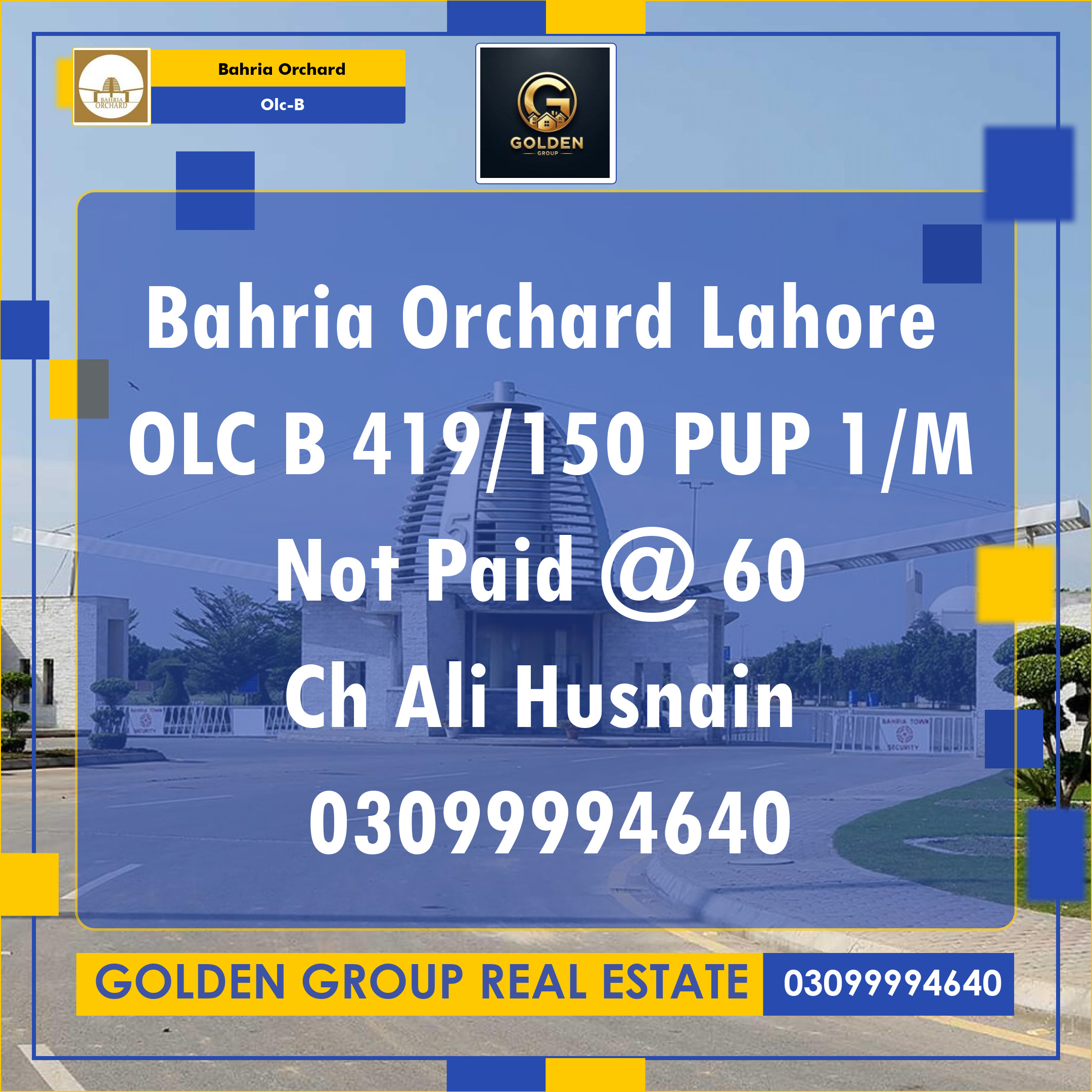 5 Marla Residential Plot for Sale in OLC-B Block -  Bahria Orchard, Lahore - (BP-353551)