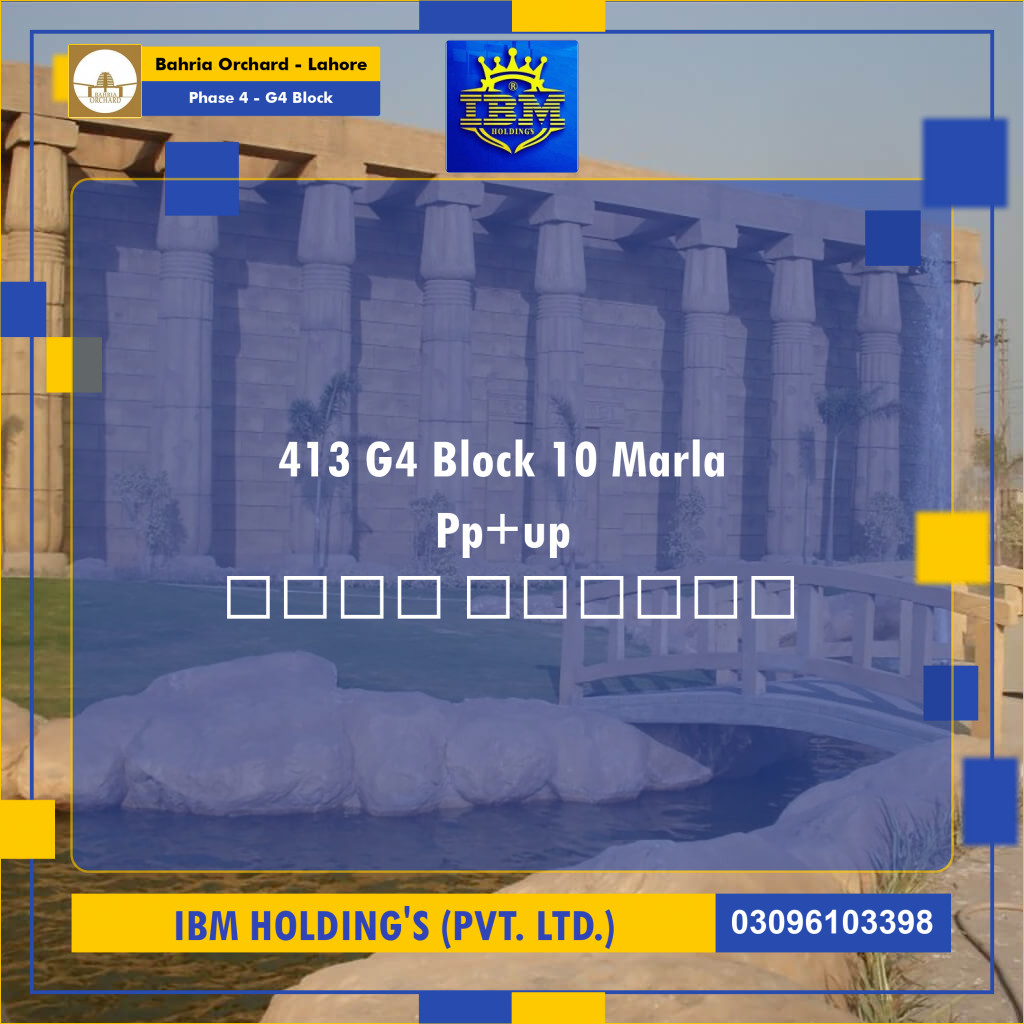 10 Marla Residential Plot for Sale in Phase 4 - G4 Block -  Bahria Orchard, Lahore - (BP-353584)