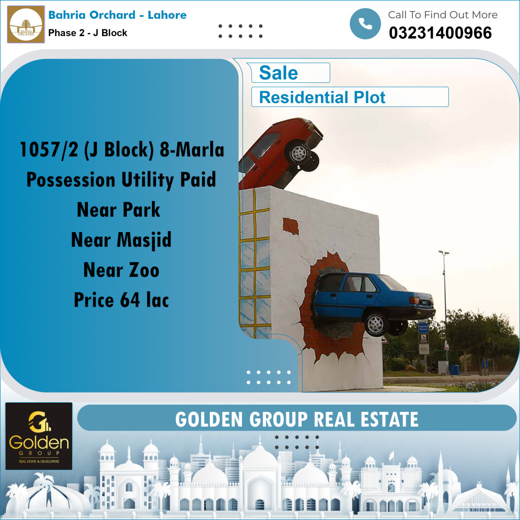 8 Marla Residential Plot for Sale in Phase 2 - J Block -  Bahria Orchard, Lahore - (BP-353611)