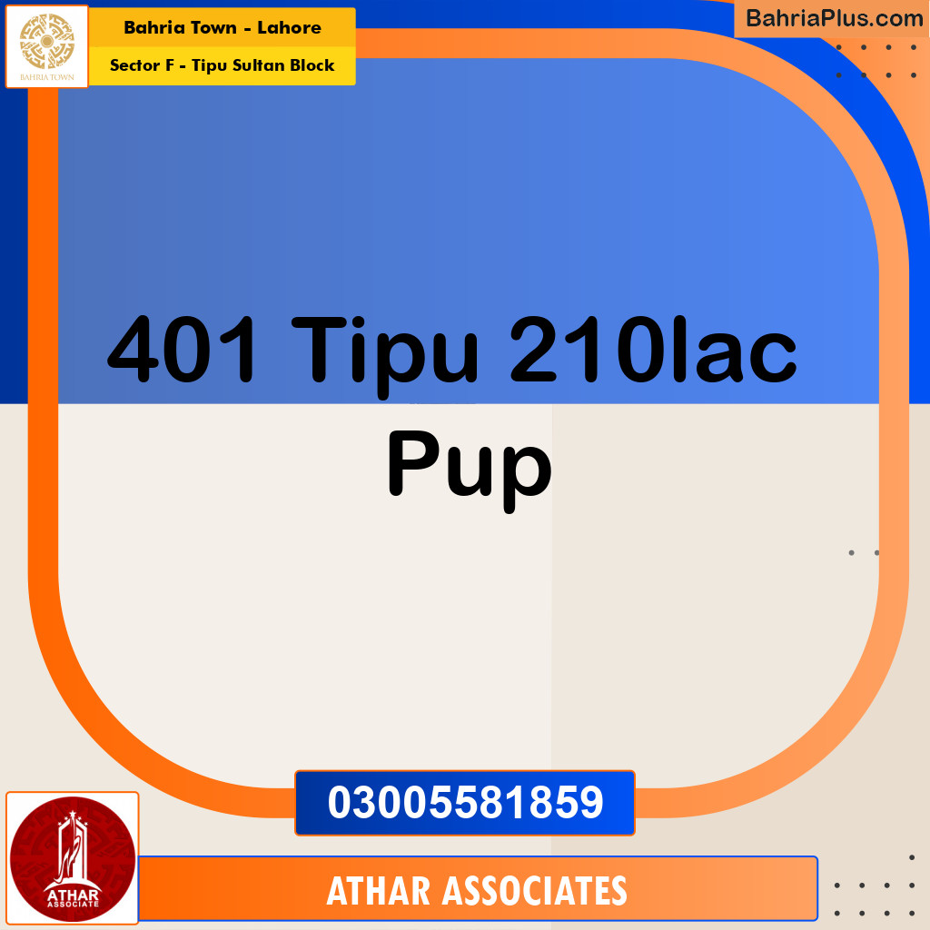 20 Marla Residential Plot for Sale in Sector F - Tipu Sultan Block -  Bahria Town, Lahore - (BP-353631)
