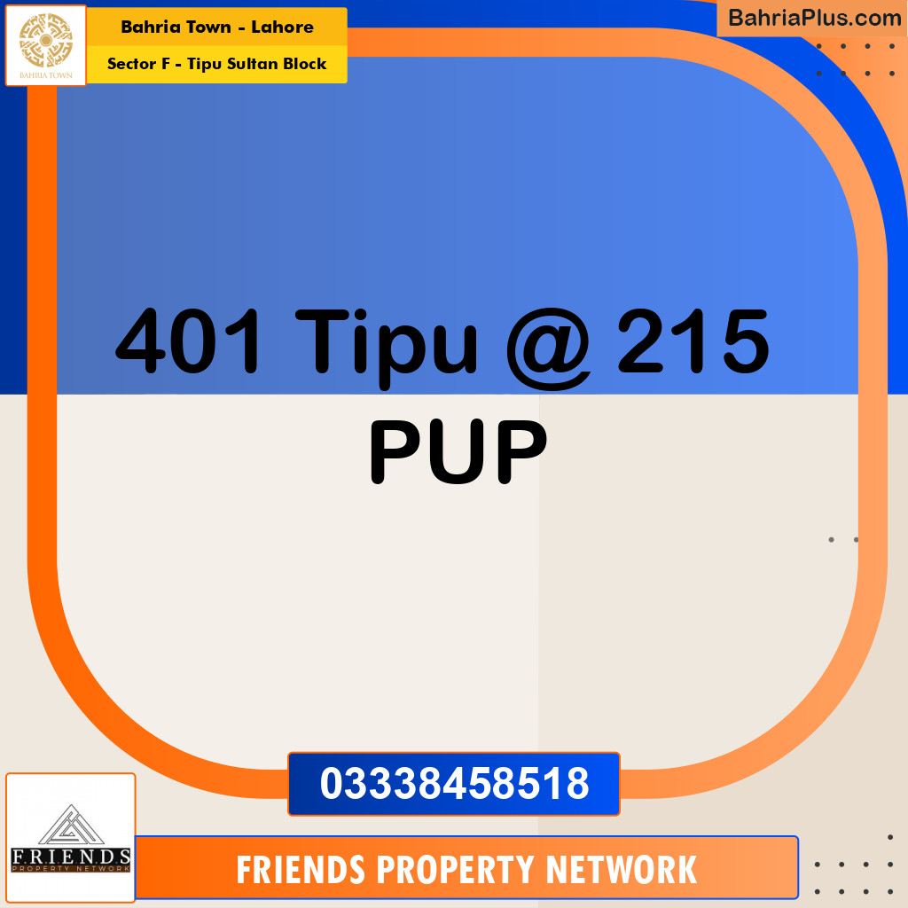 20 Marla Residential Plot for Sale in Sector F - Tipu Sultan Block -  Bahria Town, Lahore - (BP-353669)