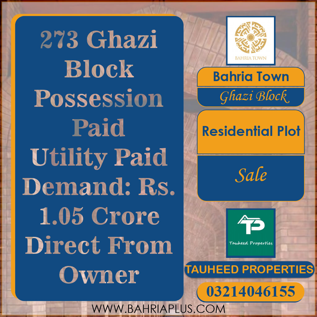 10 Marla Residential Plot for Sale in Sector F - Ghazi Block -  Bahria Town, Lahore - (BP-353697)