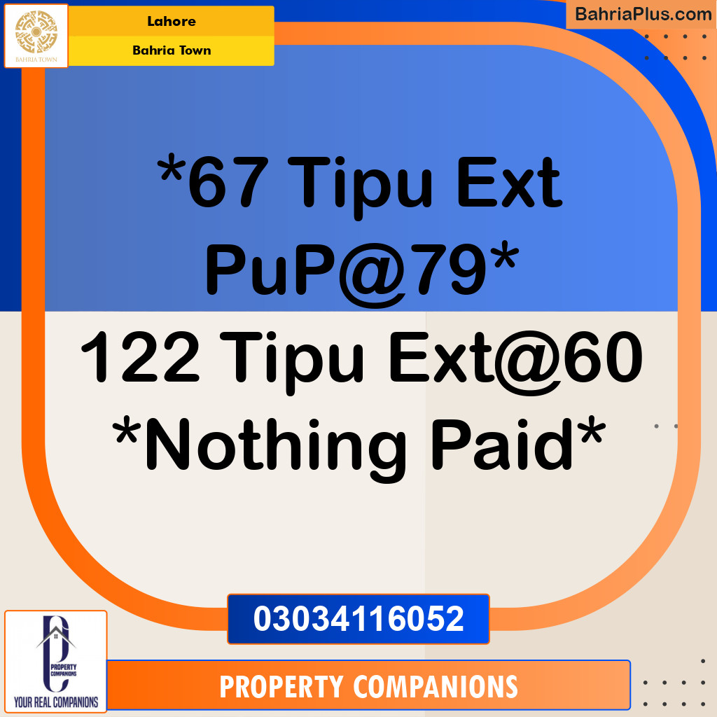 Residential Plot for Sale in Bahria Town, Lahore - (BP-353778)