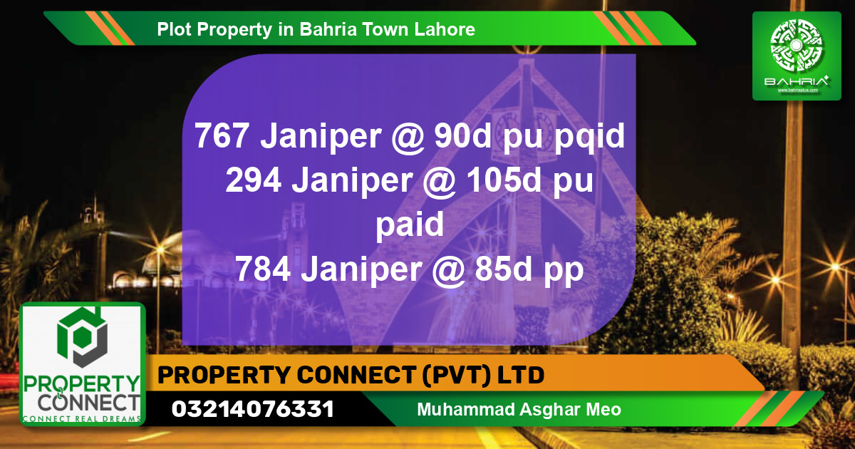 Residential Plot for Sale in Bahria Town, Lahore - (BP-35378)