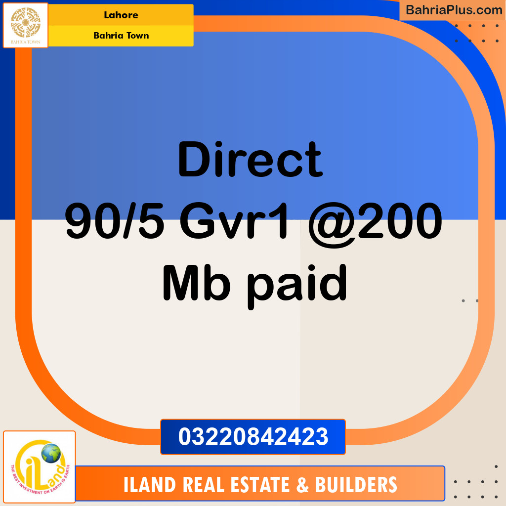 Residential Plot for Sale in Bahria Town, Lahore - (BP-354017)