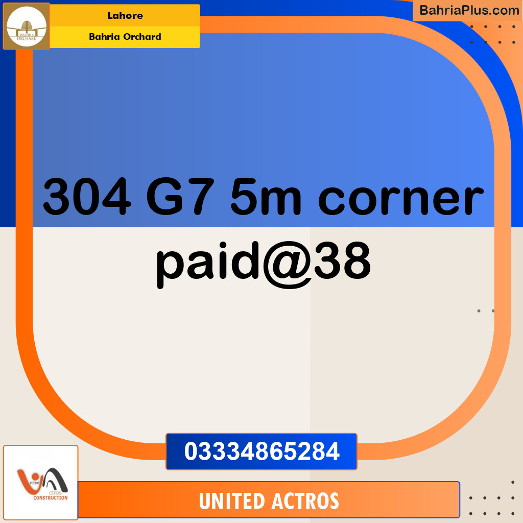 5 Marla Residential Plot for Sale in Bahria Orchard, Lahore - (BP-354125)