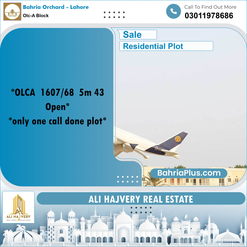 5 Marla Residential Plot for Sale in OLC-A Block -  Bahria Orchard, Lahore - (BP-354148)