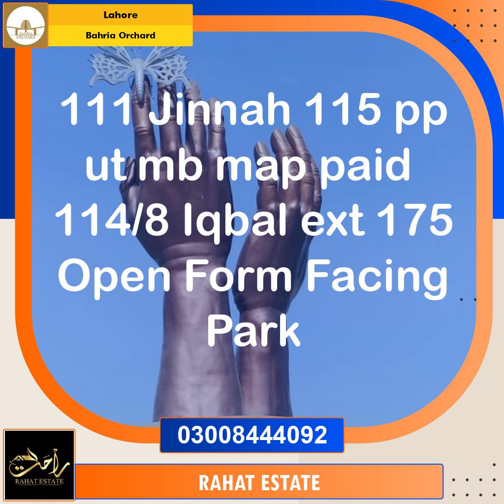 10 Marla Residential Plot for Sale in Bahria Orchard, Lahore - (BP-354168)