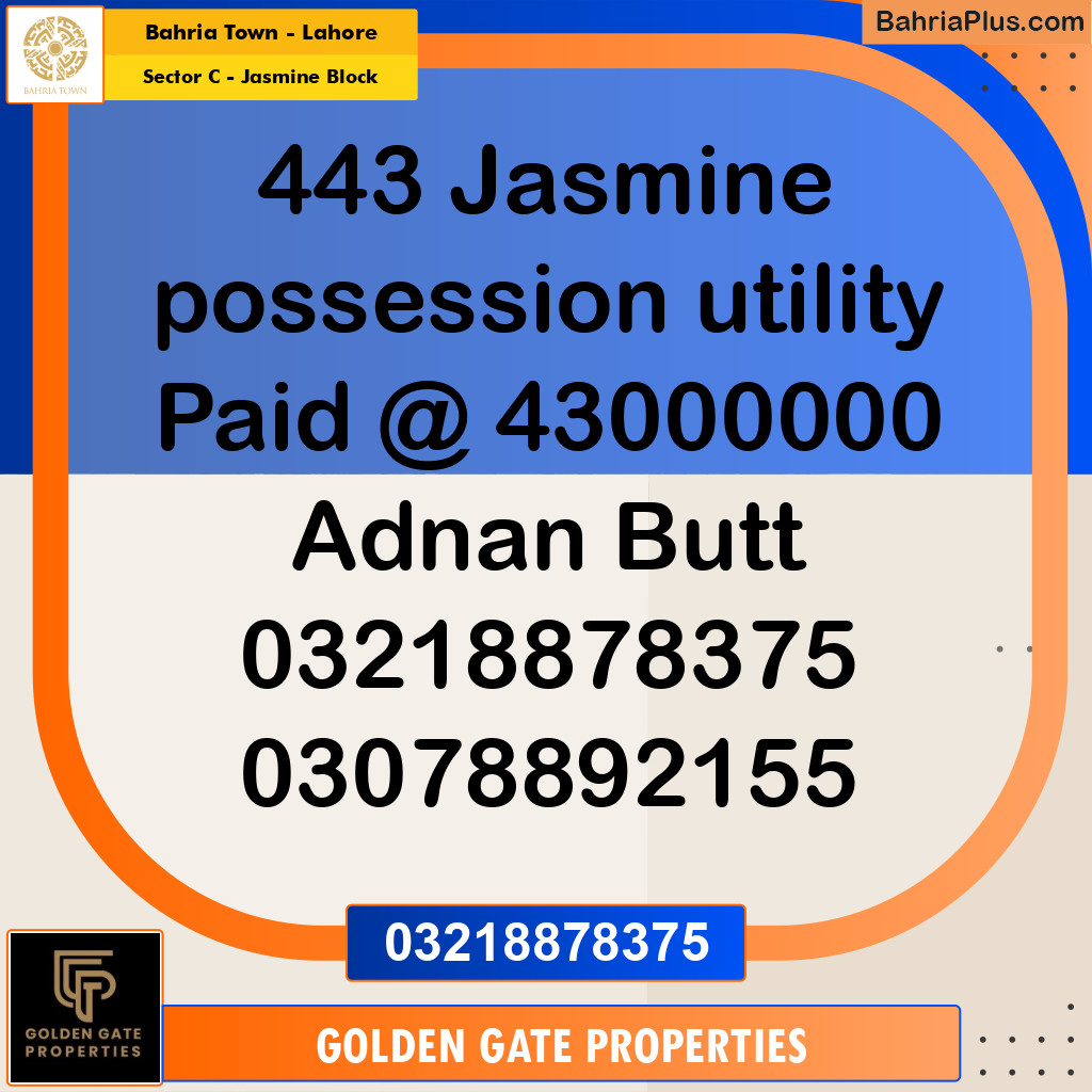 1 Kanal Residential Plot for Sale in Sector C - Jasmine Block -  Bahria Town, Lahore - (BP-354225)