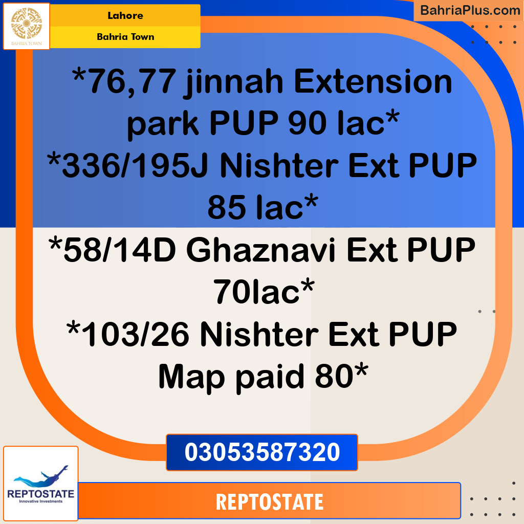 Residential Plot for Sale in Bahria Town, Lahore - (BP-354242)