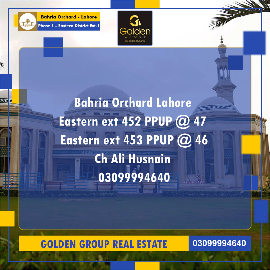 5 Marla Residential Plot for Sale in Phase 1 - Eastern District Ext. I -  Bahria Orchard, Lahore - (BP-354261)