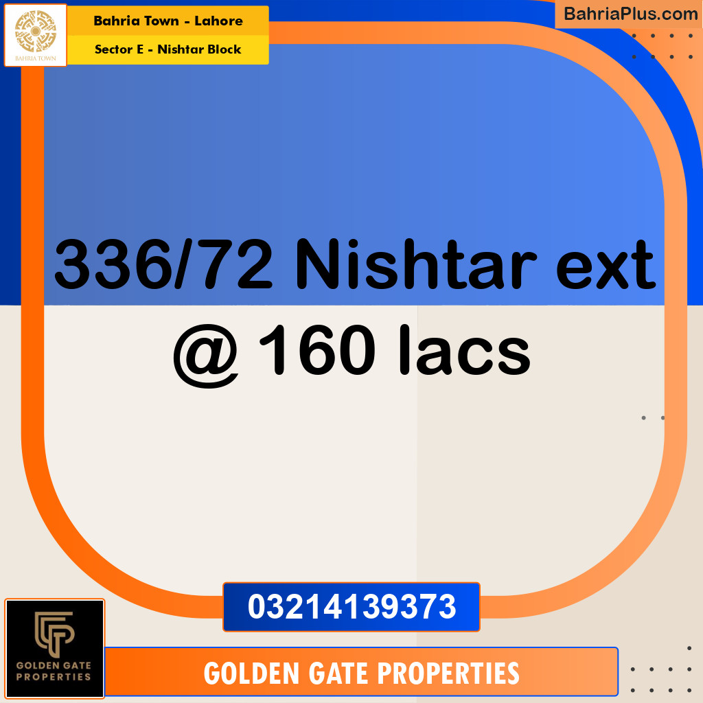 10 Marla Residential Plot for Sale in Sector E - Nishtar Block -  Bahria Town, Lahore - (BP-354531)