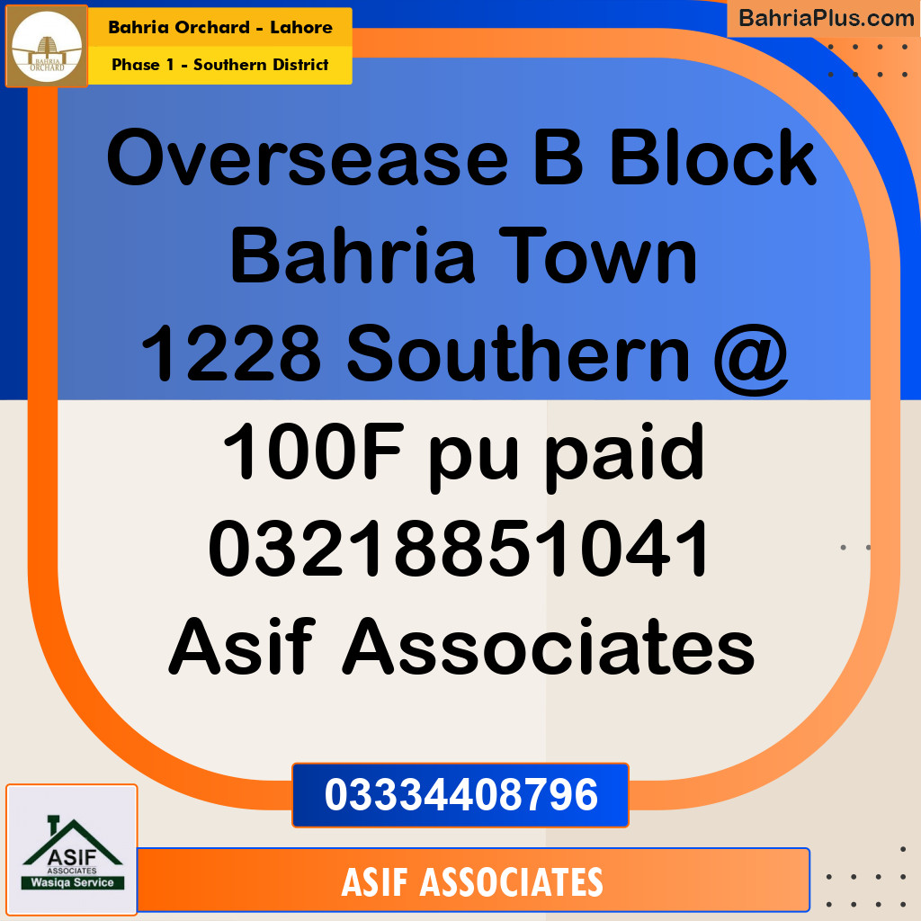 10 Marla Residential Plot for Sale in Phase 1 - Southern District -  Bahria Orchard, Lahore - (BP-354560)