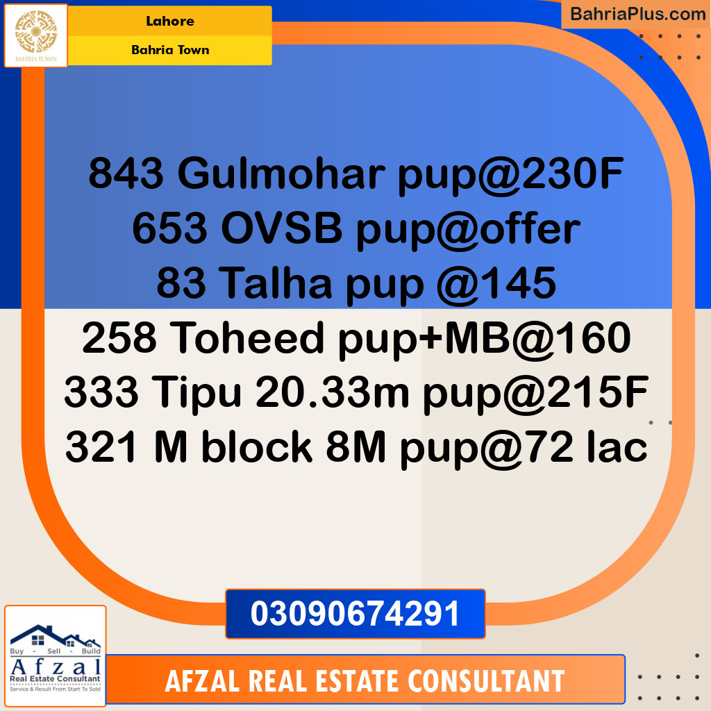 Residential Plot for Sale in Bahria Town, Lahore - (BP-354653)