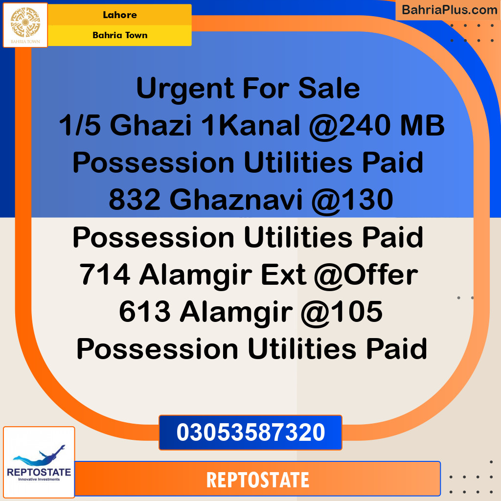 Residential Plot for Sale in Bahria Town, Lahore - (BP-354734)