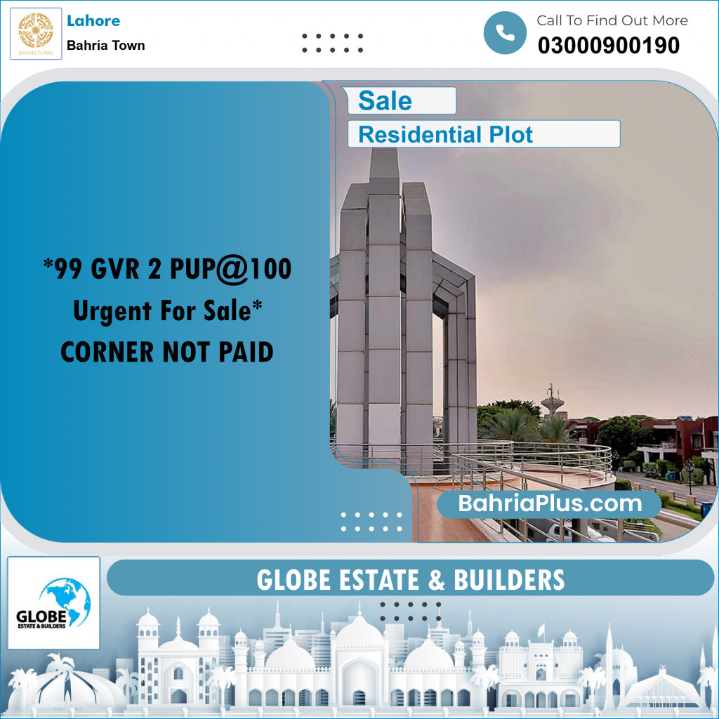 Residential Plot for Sale in Bahria Town, Lahore - (BP-354858)