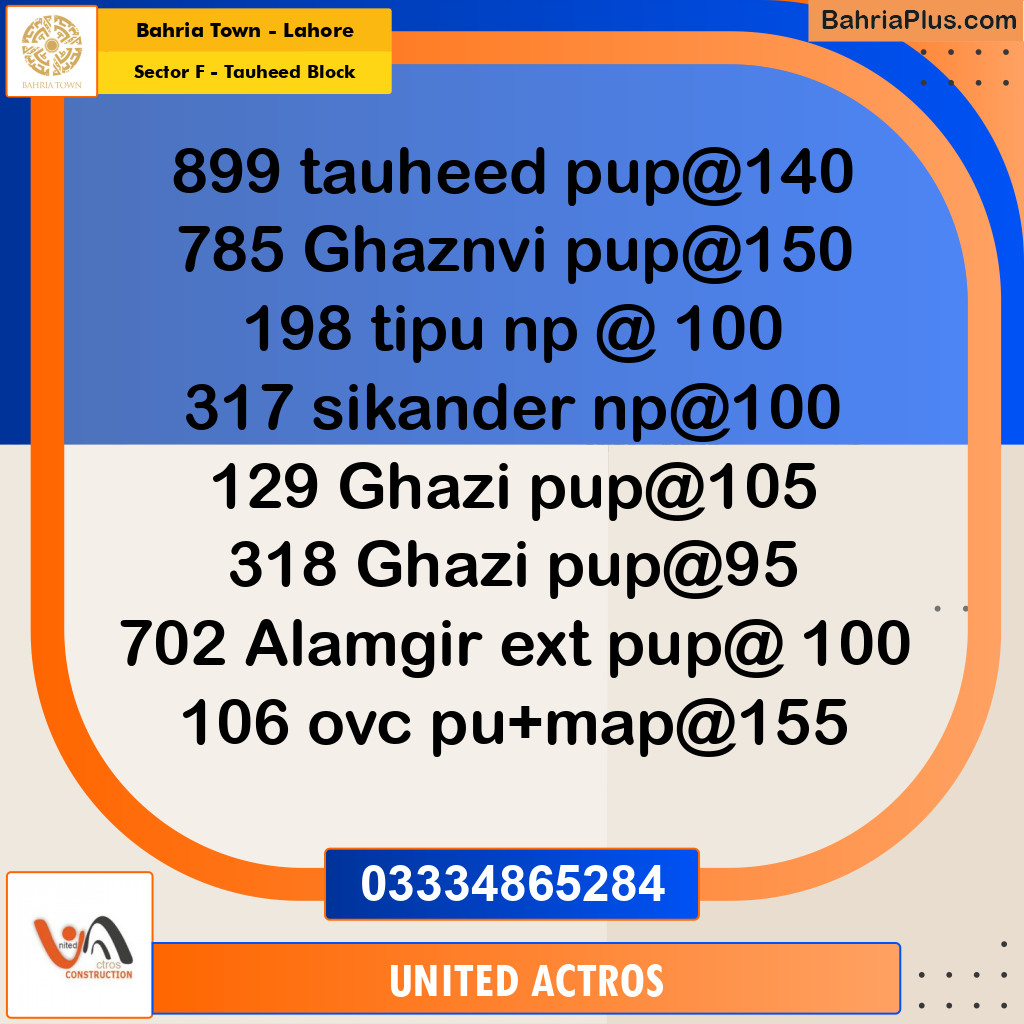 10 Marla Residential Plot for Sale in Sector F - Tauheed Block -  Bahria Town, Lahore - (BP-354984)
