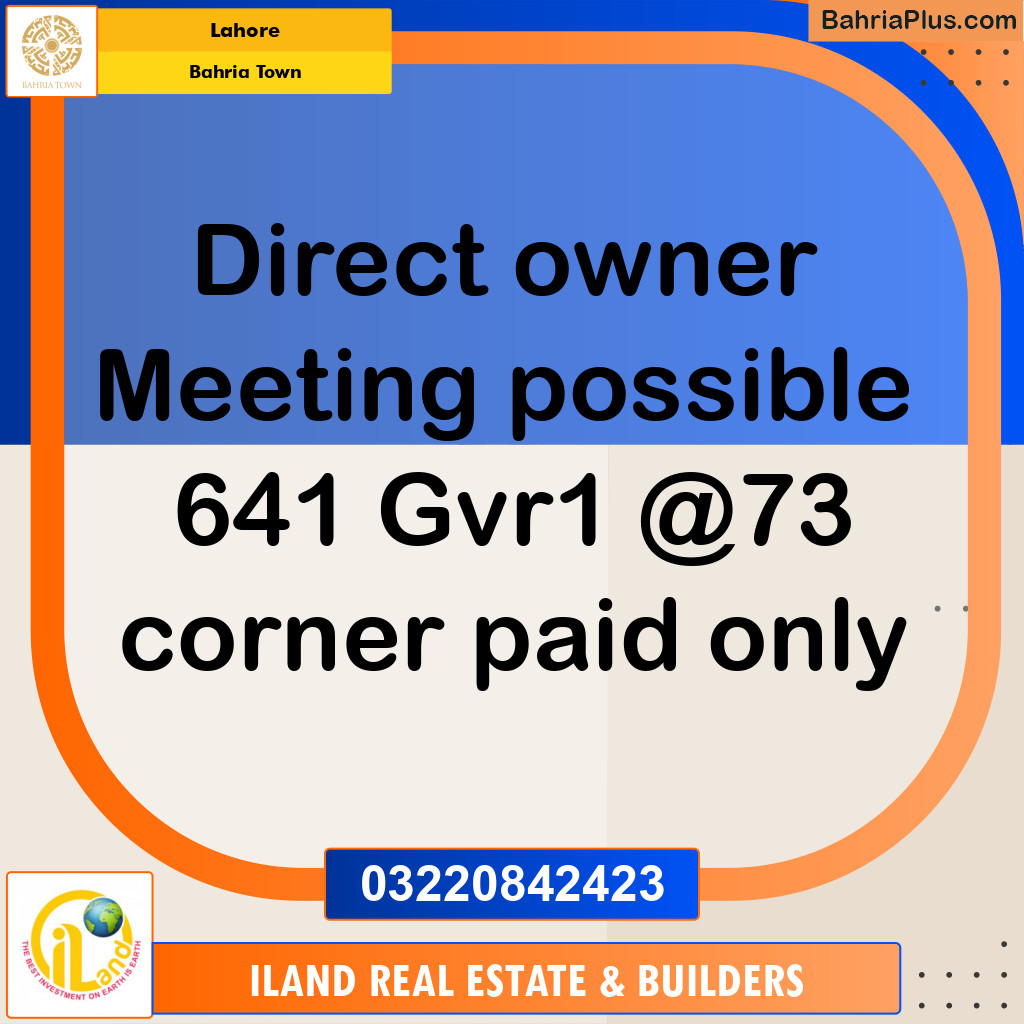 Residential Plot for Sale in Bahria Town, Lahore - (BP-355005)