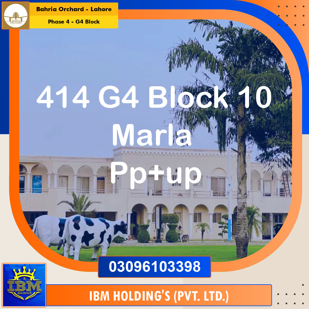 10 Marla Residential Plot for Sale in Phase 4 - G4 Block -  Bahria Orchard, Lahore - (BP-355008)